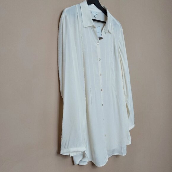 J.Jill cream button front blouse - Picture 2 of 7
